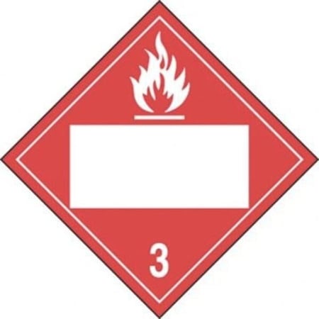 Accuform BLANK DOT PLACARD HAZARD CLASS 3 MPL4DG3AVP50 MPL4DG3AVP50